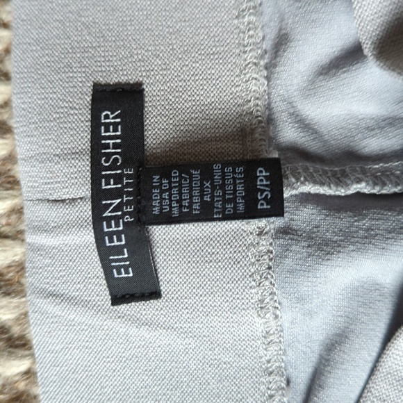Eileen Fisher cropped light gray pants - Picture 5 of 7